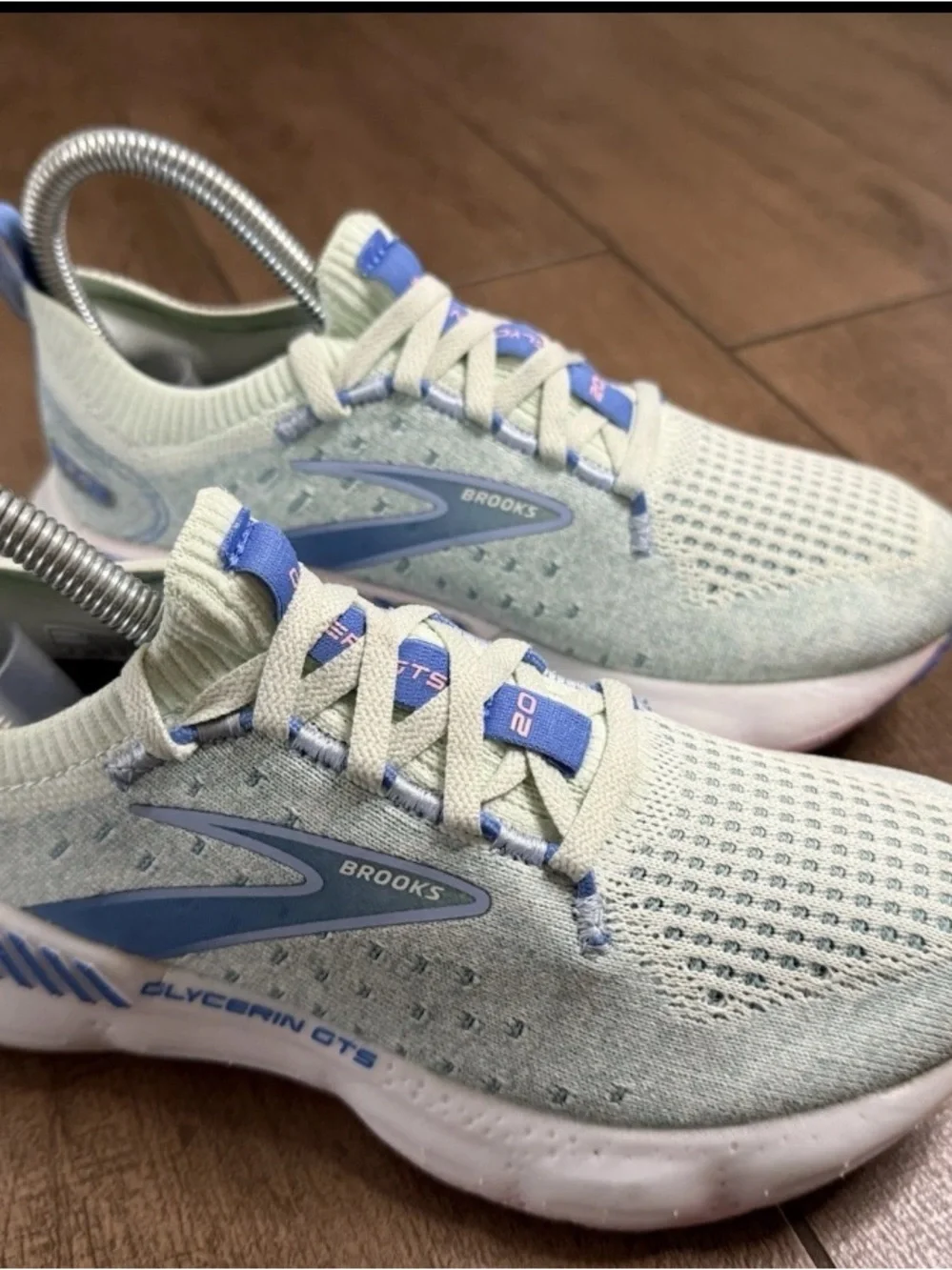 Brooks Glycerin GTS 20 Blue Green White 120721B409 Women's Sz 5